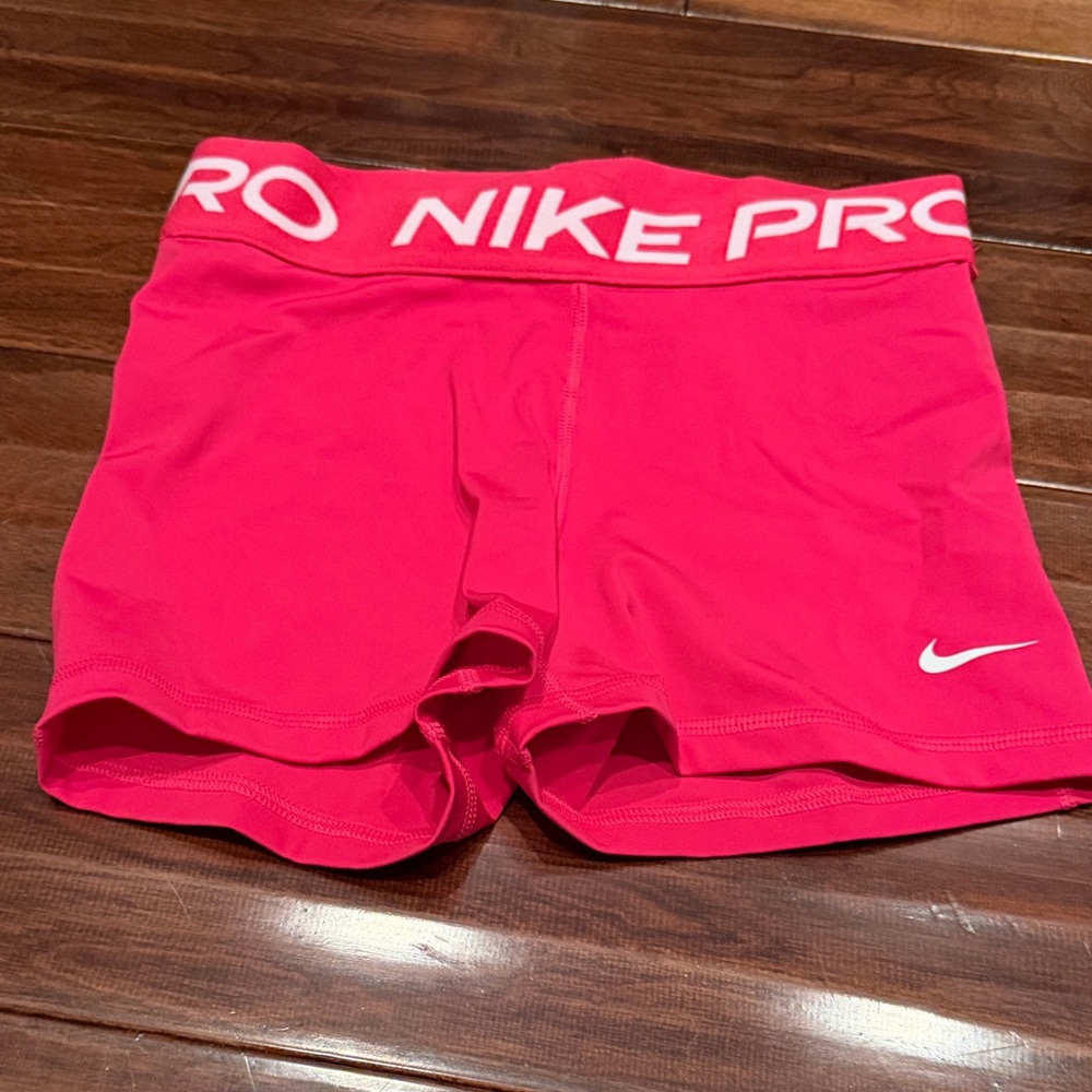 Nike Women's Pro Bright Pink Athletic Shorts